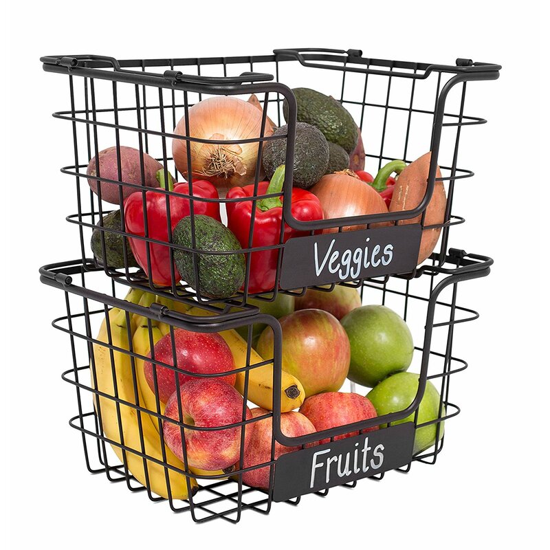 Fruit Vegetable Wire Basket Set 